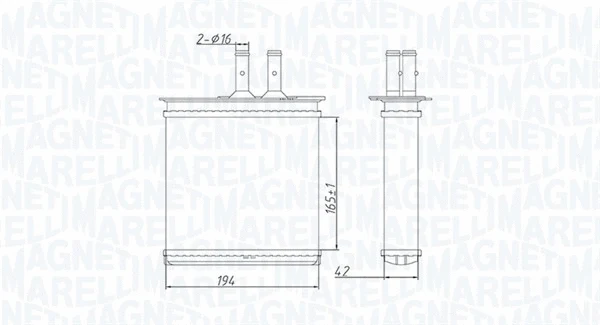 Heat Exchanger, interior heating (350218493000)