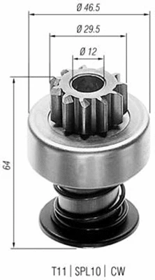 Pinion, starter (940113020025)