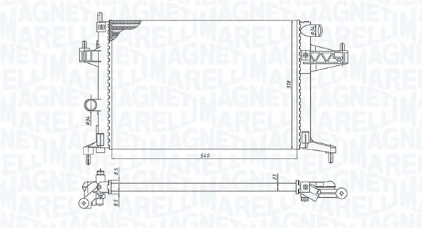 Radiator, engine cooling (350213191600)