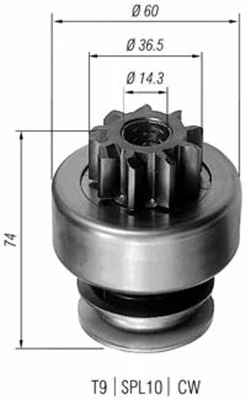Pinion, starter (940113020100)