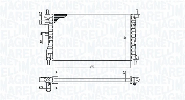 Radiator, engine cooling (350213190500)