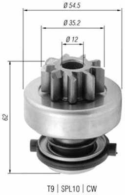 Pinion, starter (940113020375)