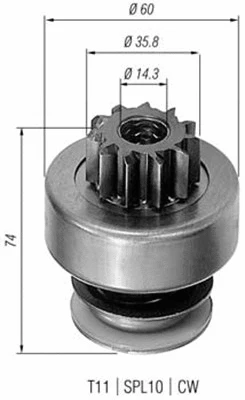 Pinion, starter (940113020234)