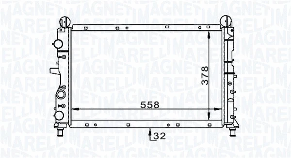 Radiator, engine cooling (350213168900)