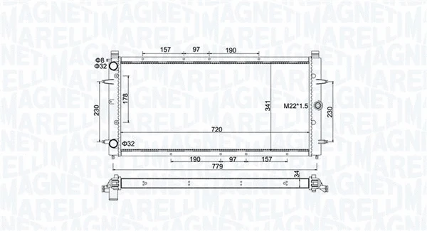 Radiator, engine cooling (350213174600)