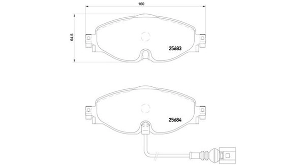 Brake Pad Set, disc brake (363700585126)