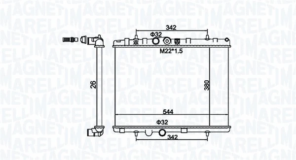 Radiator, engine cooling (350213156100)