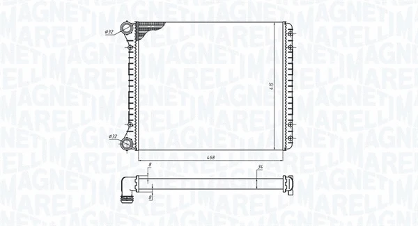 Radiator, engine cooling (350213198900)