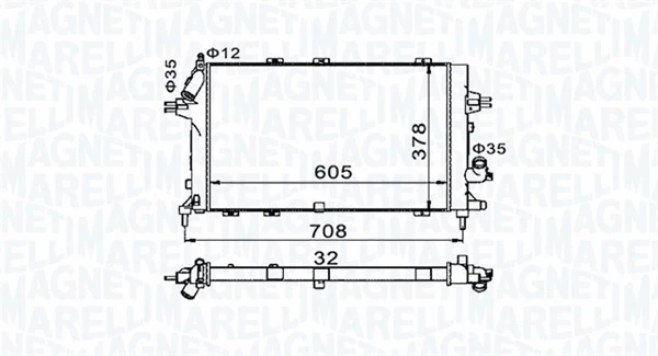 Radiator, engine cooling (350213153400)