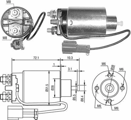 Solenoid Switch, starter (940113050481)
