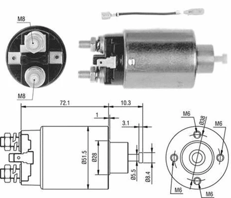 Solenoid Switch, starter (940113050443)