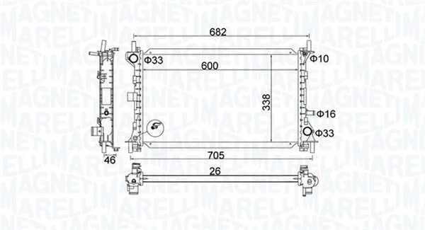 Radiator, engine cooling (350213159900)