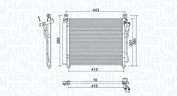 Condenser, air conditioning (350203980000)