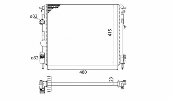 Radiator, engine cooling (350213103503)