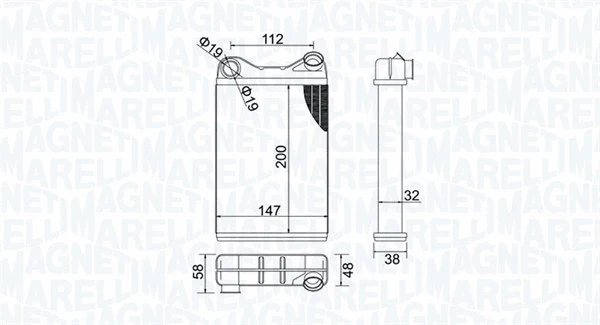 Heat Exchanger, interior heating (350218456000)