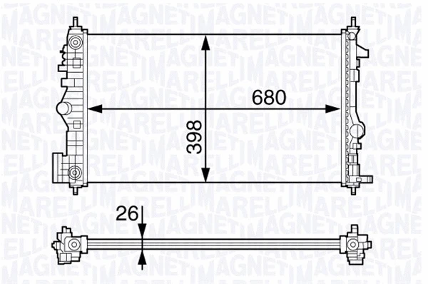 Radiator, engine cooling (350213141400)