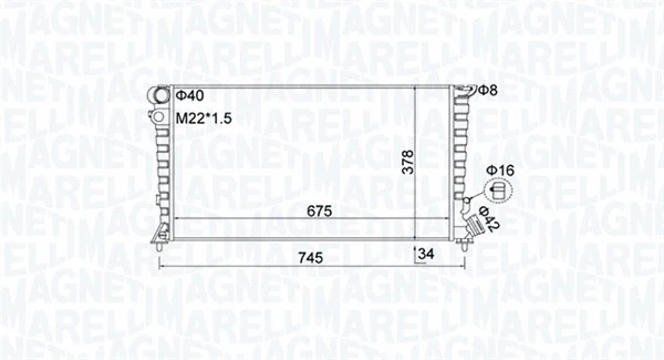 Radiator, engine cooling (350213195100)