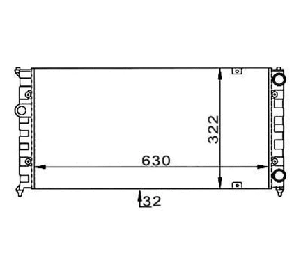 Radiator, engine cooling (359000300450)