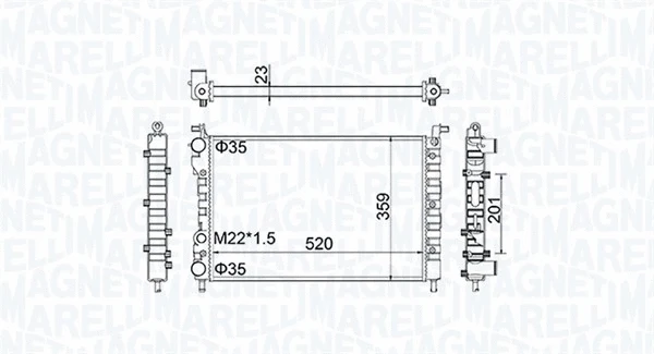 Radiator, engine cooling (350213171100)