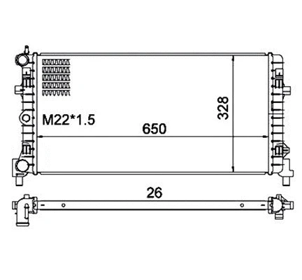 Radiator, engine cooling (359000300970)