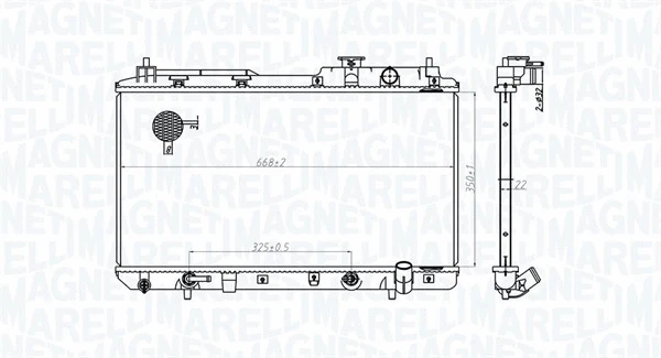 Radiator, engine cooling (350213178200)