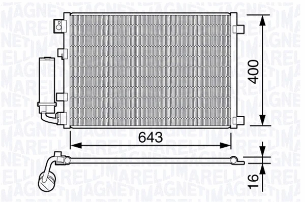 Condenser, air conditioning (350203670000)