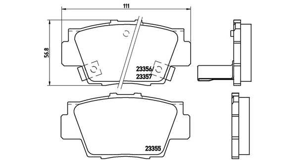 Brake Pad Set, disc brake (363700428040)