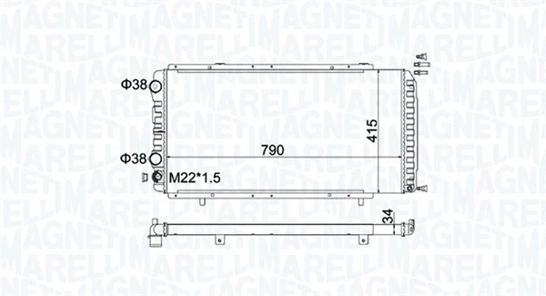 Radiator, engine cooling (350213180900)