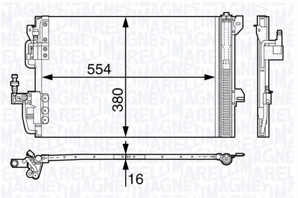 Condenser, air conditioning (350203726000)