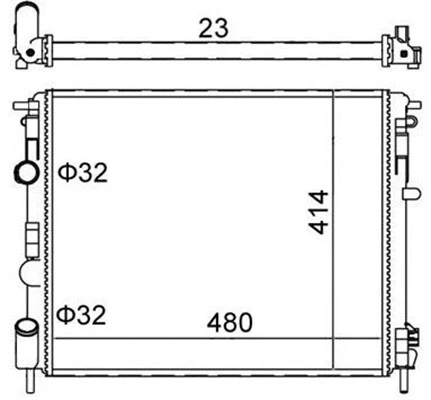 Radiator, engine cooling (359000390040)