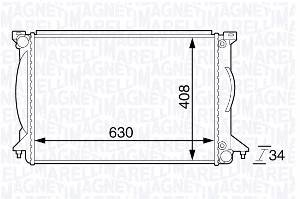 Radiator, engine cooling (350213143900)