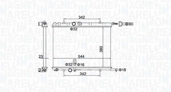 Radiator, engine cooling (350213193400)