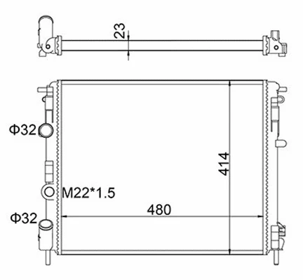 Radiator, engine cooling (359000300030)