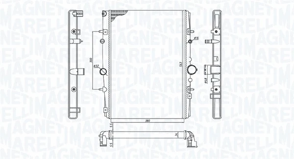 Radiator, engine cooling (350213199400)