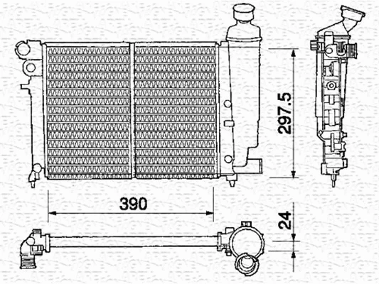 Radiator, engine cooling (350213371000)