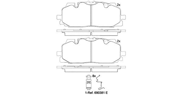 Brake Pad Set, disc brake (363700585165)