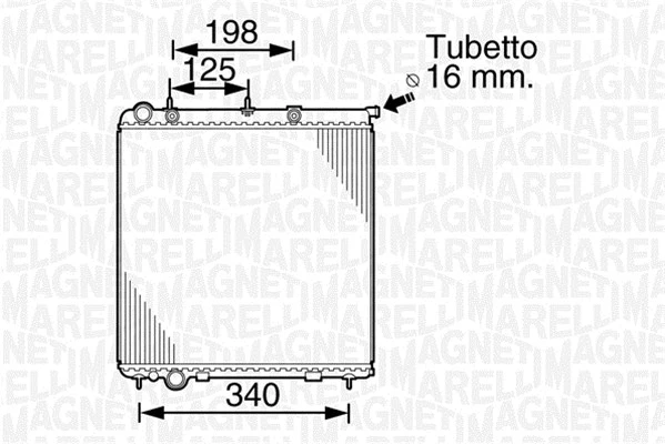 Radiator, engine cooling (350213821000)