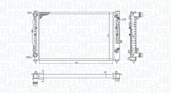 Radiator, engine cooling (350213193700)