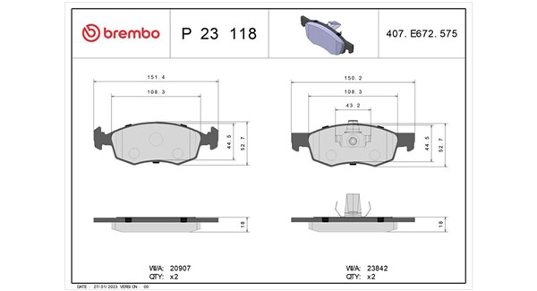 Brake Pad Set, disc brake