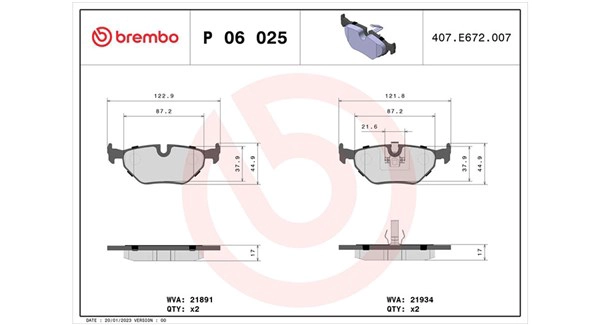 Brake Pad Set, disc brake