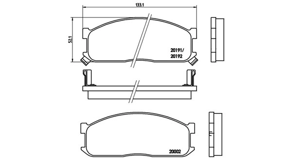 Brake Pad Set, disc brake (363700449010)