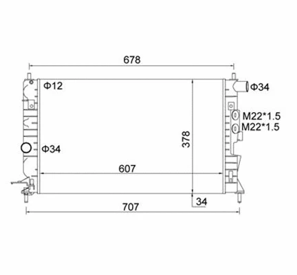 Radiator, engine cooling (359000300210)