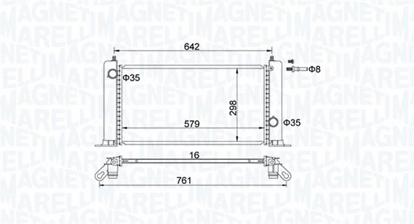 Radiator, engine cooling (350213194500)