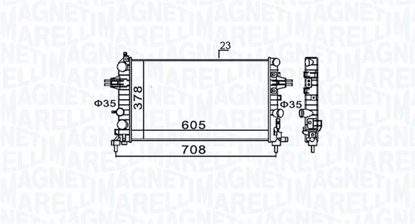 Radiator, engine cooling (350213159300)