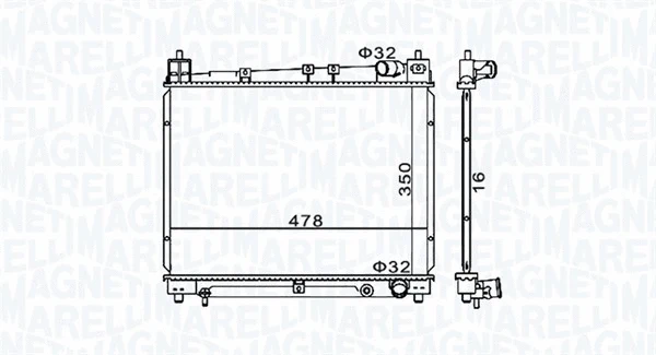 Radiator, engine cooling (350213152900)