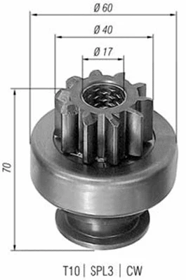 Pinion, starter (940113020087)