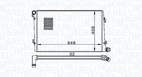 Radiator, engine cooling (350213157300)