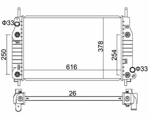 Radiator, engine cooling (359000301880)
