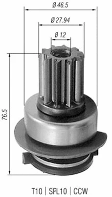 Pinion, starter (940113020223)