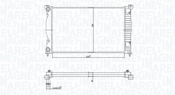 Radiator, engine cooling (350213168200)